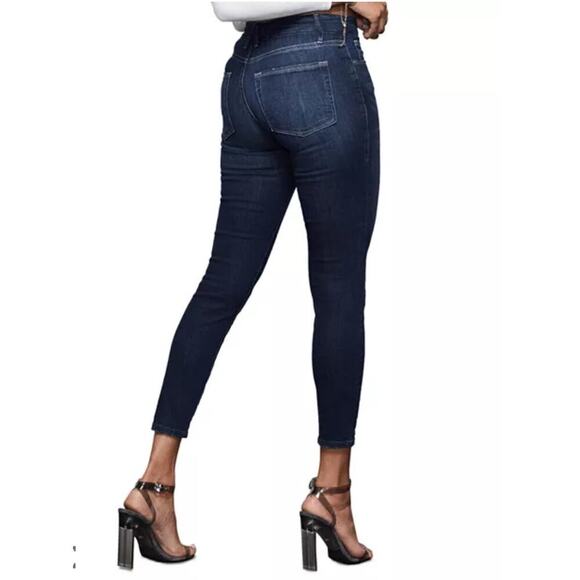 Good American GLC873T Blue260 Good Legs Skinny Cropped Jeans Sz 4/27 Stretch - Picture 3 of 10